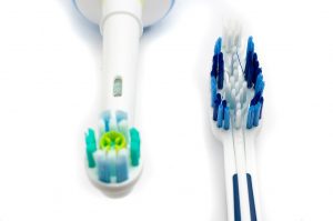 Tooth Brushes arranged Head to Head